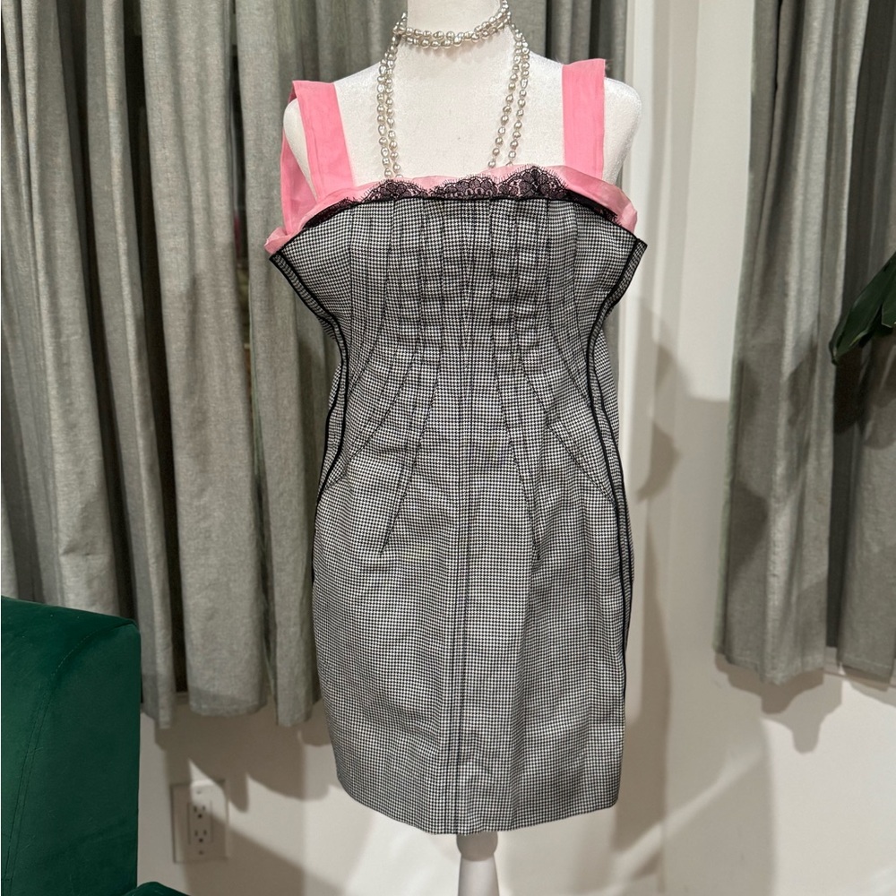 Vintage Dolce & Gabbana Chic Pink, white & black Dress